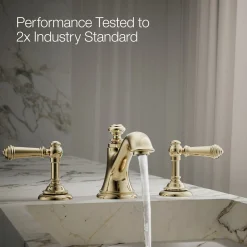 Lever bathroom sink faucet handles