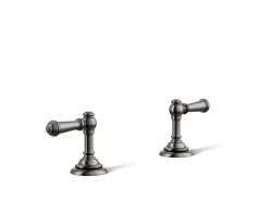 Lever bathroom sink faucet handles
