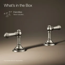 Lever bathroom sink faucet handles