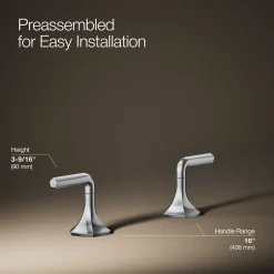 Lever bathroom sink faucet handles