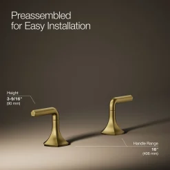 Lever bathroom sink faucet handles