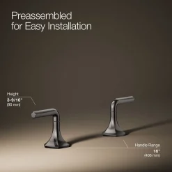 Lever bathroom sink faucet handles