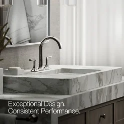 Lever bathroom sink faucet handles