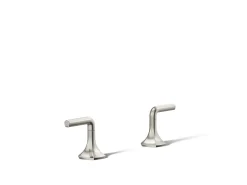 Lever bathroom sink faucet handles