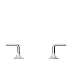 Lever bathroom sink faucet handles