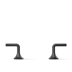 Lever bathroom sink faucet handles