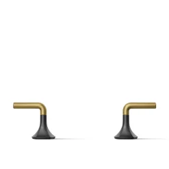 Lever bathroom sink faucet handles