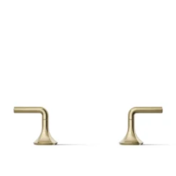 Lever bathroom sink faucet handles