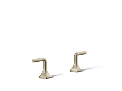 Lever bathroom sink faucet handles