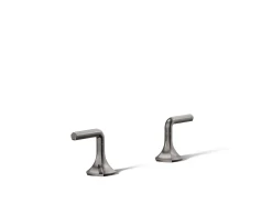 Lever bathroom sink faucet handles