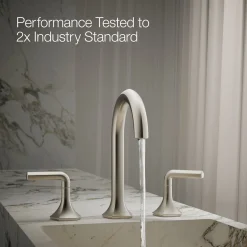 Lever bathroom sink faucet handles