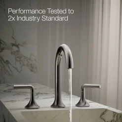 Lever bathroom sink faucet handles
