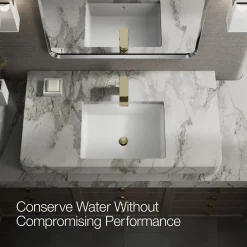 Low single-handle bathroom sink faucet, 1.0 gpm