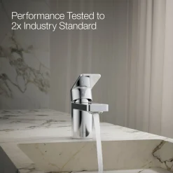 Low single-handle bathroom sink faucet, 1.0 gpm