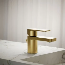 Low single-handle bathroom sink faucet, 1.2 gpm