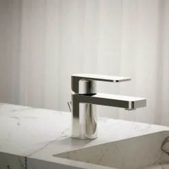 Low single-handle bathroom sink faucet, 1.2 gpm
