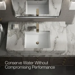 Low single-handle bathroom sink faucet, 1.2 gpm