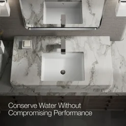 Low single-handle bathroom sink faucet, 1.2 gpm