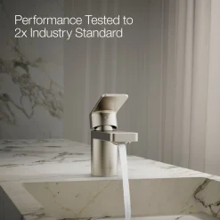 Low single-handle bathroom sink faucet, 1.2 gpm