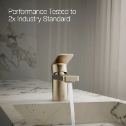 Low single-handle bathroom sink faucet, 1.2 gpm
