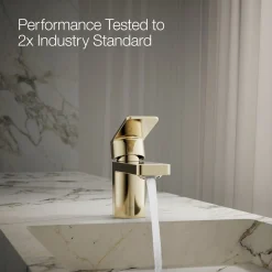 Low single-handle bathroom sink faucet, 1.2 gpm