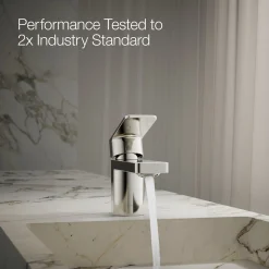 Low single-handle bathroom sink faucet, 1.2 gpm