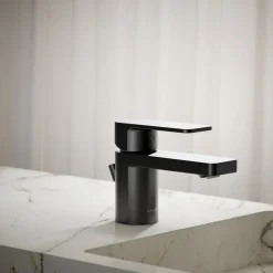 Low single-handle bathroom sink faucet, 1.2 gpm