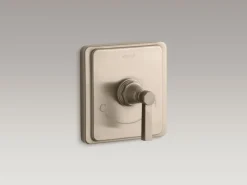 MasterShower® temperature control valve trim with Lever handle