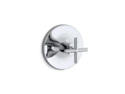 MasterShower® temperature control valve trim with cross handle