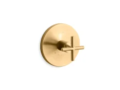 MasterShower® temperature control valve trim with cross handle