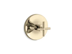 MasterShower® temperature control valve trim with cross handle