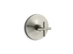 MasterShower® temperature control valve trim with cross handle