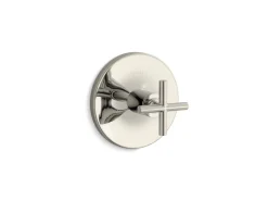 MasterShower® temperature control valve trim with cross handle