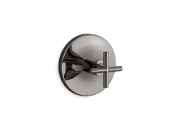 MasterShower® temperature control valve trim with cross handle