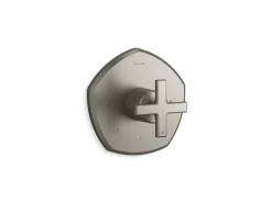 MasterShower® temperature control valve trim with cross handle