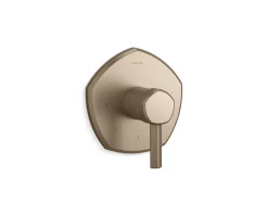 MasterShower® temperature control valve trim with lever handle