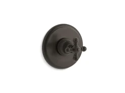 MasterShower® temperature control valve trim with cross handle