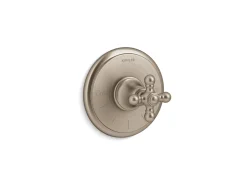MasterShower® temperature control valve trim with cross handle