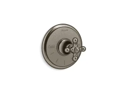 MasterShower® temperature control valve trim with cross handle