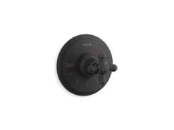 MasterShower® temperature control valve trim with cross handle