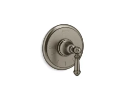 MasterShower® temperature control valve trim with lever handle