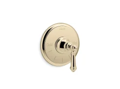 MasterShower® temperature control valve trim with lever handle