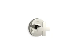 MasterShower® volume control valve trim with cross handle