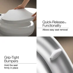 Nightlight ReadyLatch® Quiet-Close™ round-front toilet seat