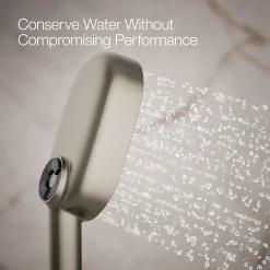 Oblong three-function handshower, 2.5 gpm
