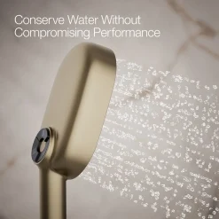 Oblong three-function handshower, 2.5 gpm