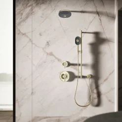 Oblong three-function handshower, 2.5 gpm