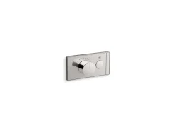 One-outlet recessed mechanical thermostatic valve control