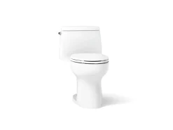One-piece compact elongated 1.6 gpf toilet with Revolution 360® swirl flushing technology