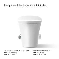 One-piece compact elongated smart toilet, dual-flush